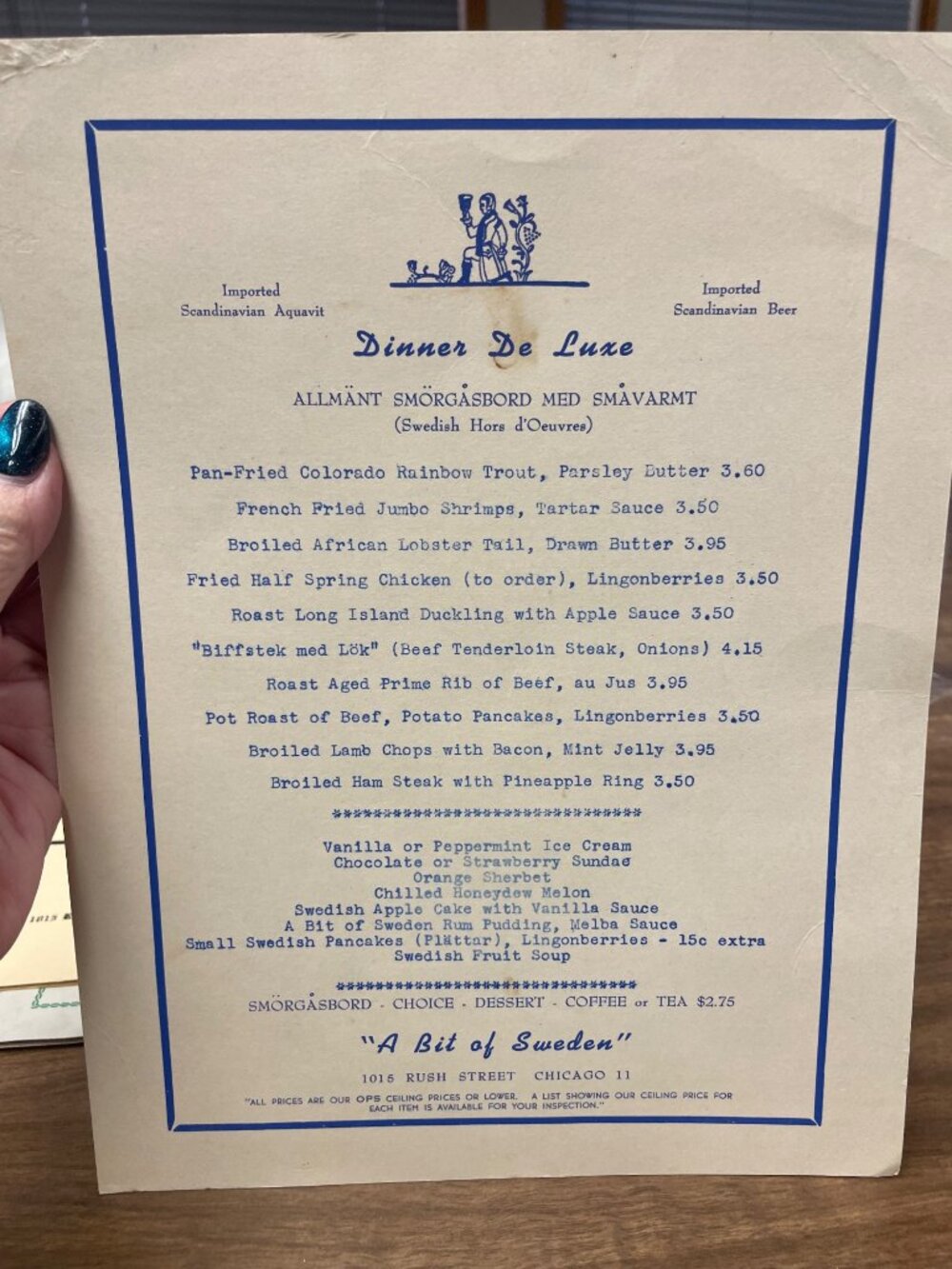 Lot 6 Vintage 1950s Restaurant Menus NYC Chicago Champs Elysees Sweden